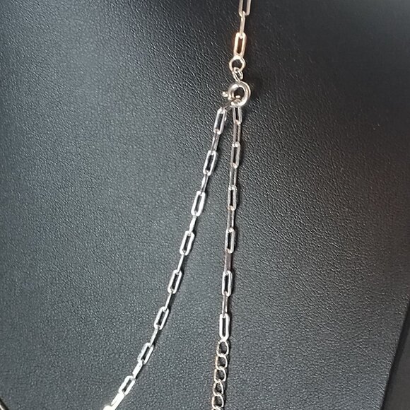 Heart Shaped Red Coral Pendant Necklace on Sterling Silver Chain Adjustable 9.5g - Picture 6 of 7